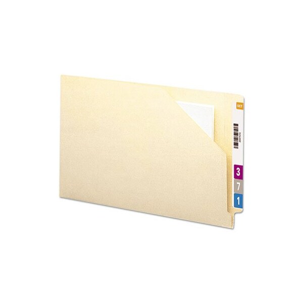 Smead Smead, END TAB JACKETS WITH REINFORCED TABS, STRAIGHT TAB, LEGAL SIZE, 11-PT MANILA, 100PK 76700 - main